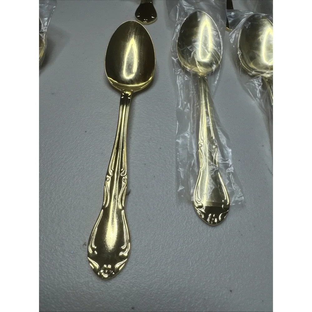 Gold-tone FLATWARE 'ROYAL' Stainless Steel Japan - Service for 4-20 Pieces
